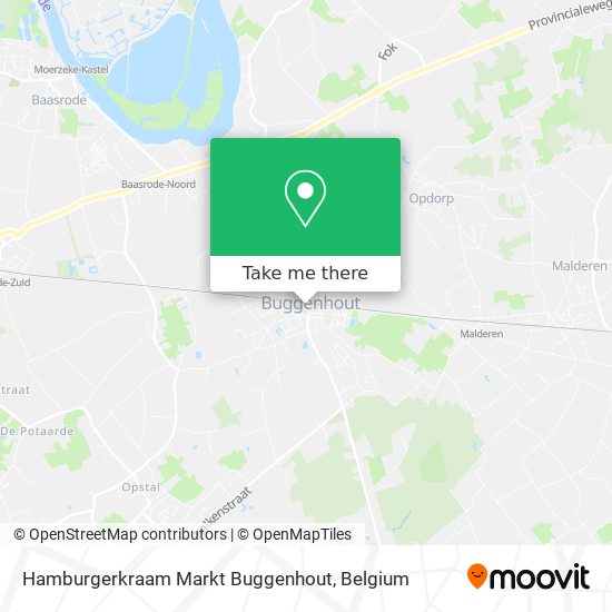 Hamburgerkraam Markt Buggenhout map