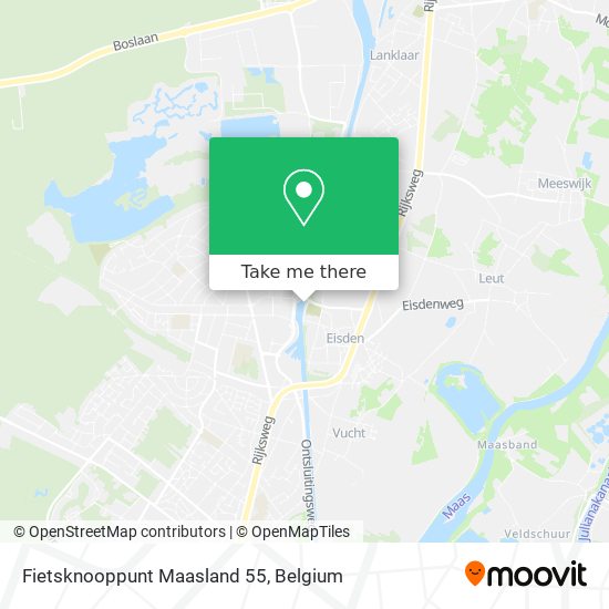 Fietsknooppunt Maasland 55 map