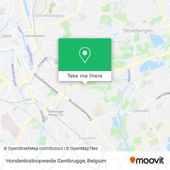 Hondenlosloopweide Gentbrugge plan