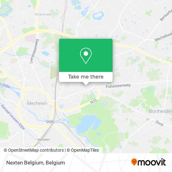 Nexten Belgium map