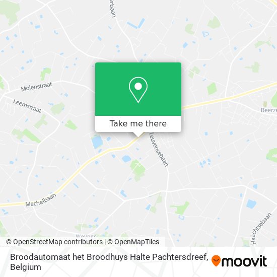 Broodautomaat het Broodhuys Halte Pachtersdreef map