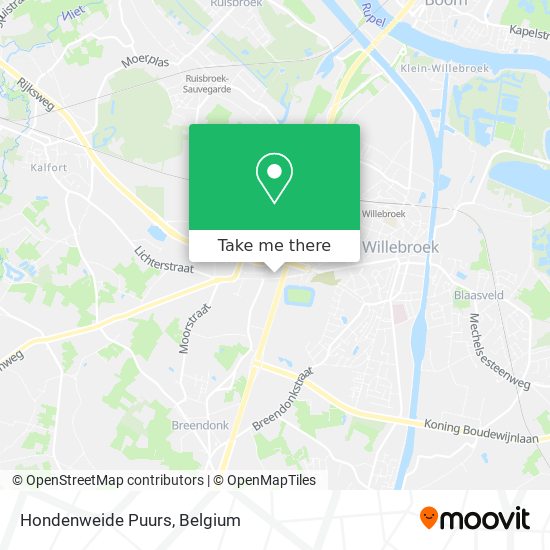 Hondenweide Puurs map