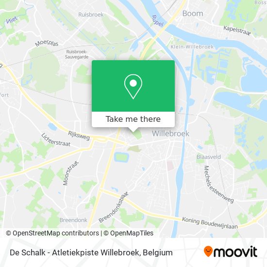 De Schalk - Atletiekpiste Willebroek map