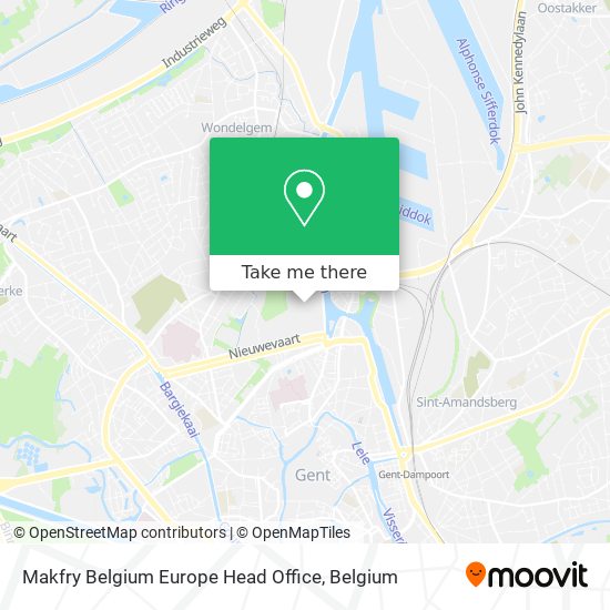 Makfry Belgium Europe Head Office map