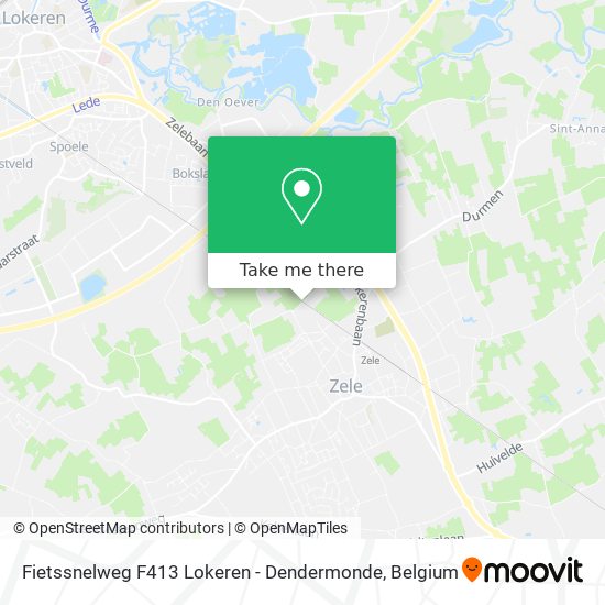 Fietssnelweg F413 Lokeren - Dendermonde map