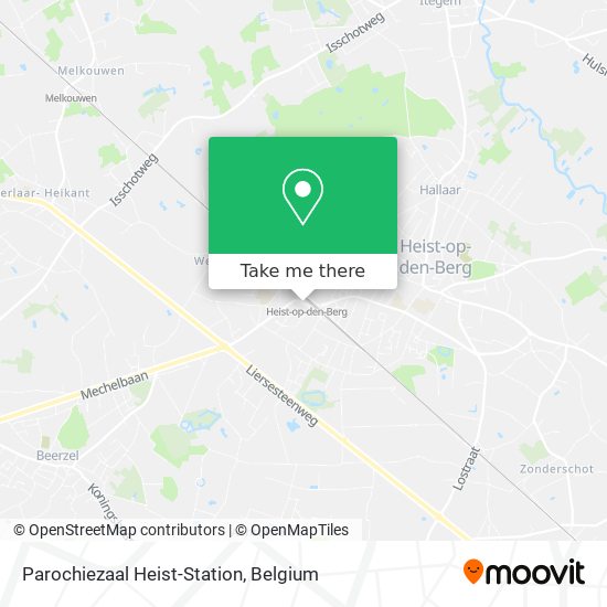 Parochiezaal Heist-Station map