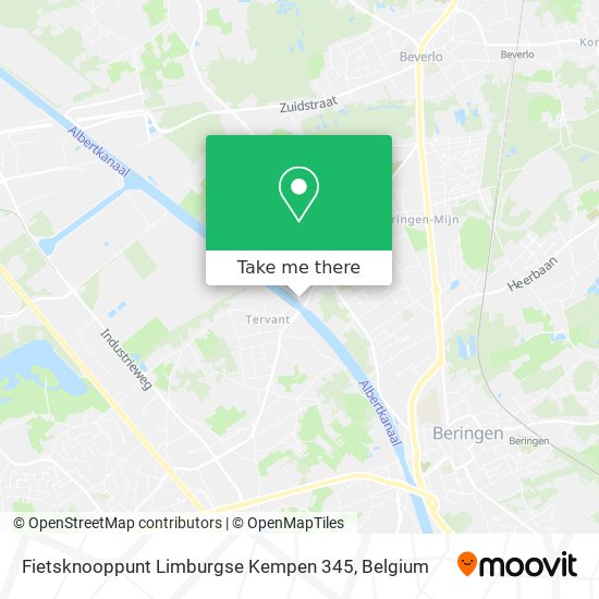 Fietsknooppunt Limburgse Kempen 345 map