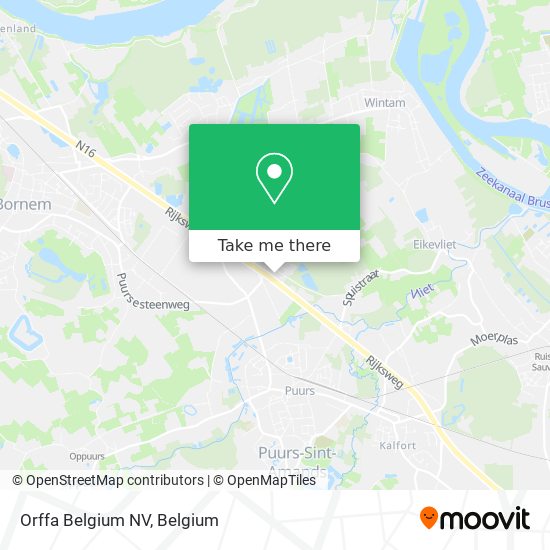 Orffa Belgium NV map