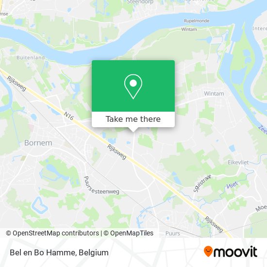 Bel en Bo Hamme map