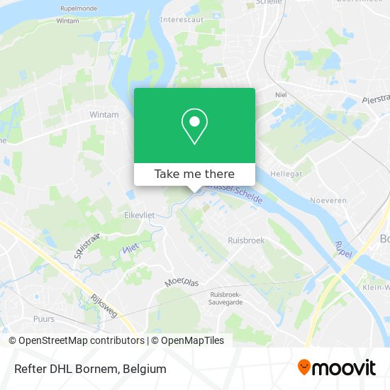 Refter DHL Bornem map