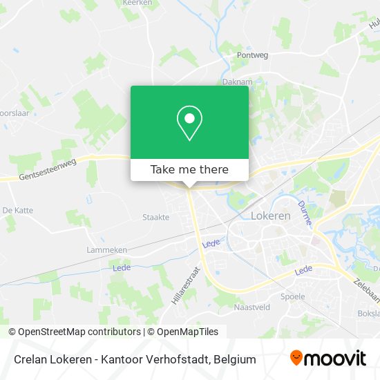 Crelan Lokeren - Kantoor Verhofstadt map