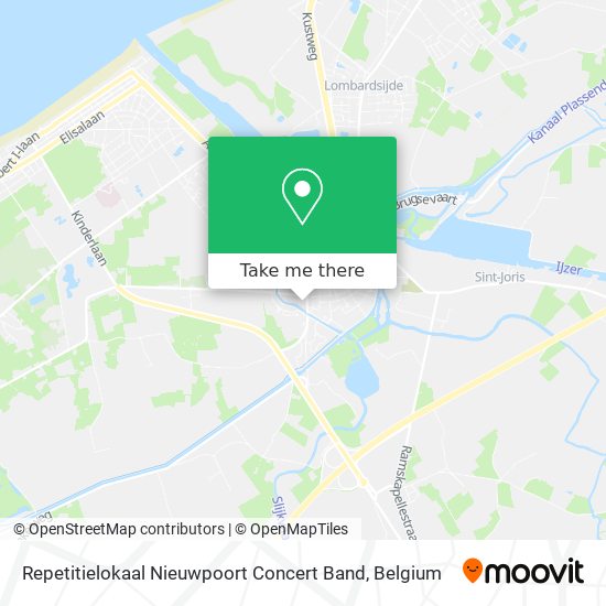 Repetitielokaal Nieuwpoort Concert Band map