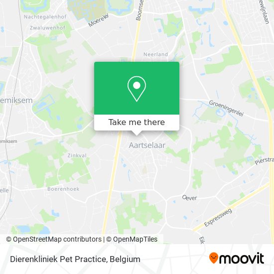 Dierenkliniek Pet Practice map