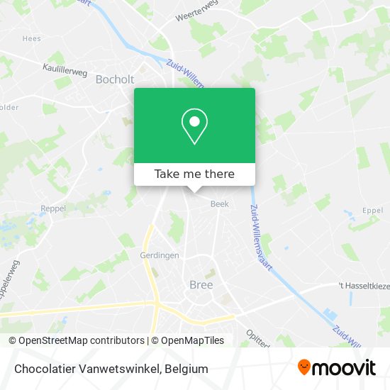 Chocolatier Vanwetswinkel map