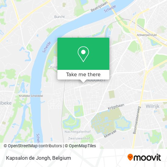 Kapsalon de Jongh map