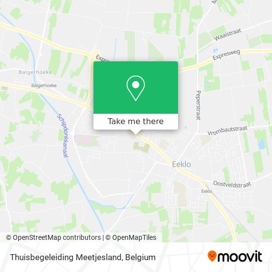 Thuisbegeleiding Meetjesland map