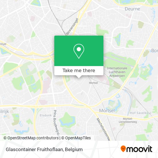 Glascontainer Fruithoflaan map