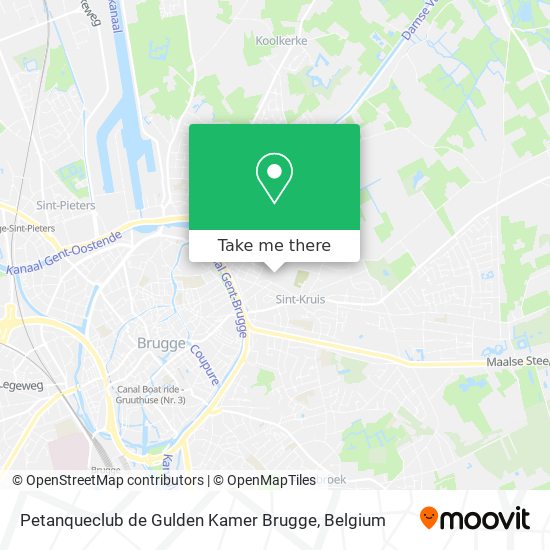 Petanqueclub de Gulden Kamer Brugge plan