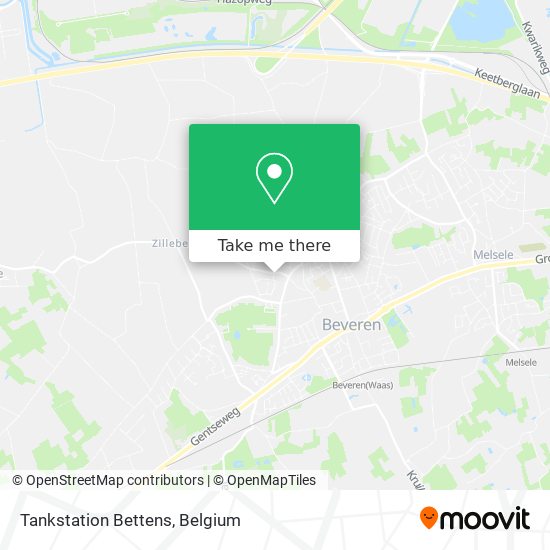 Tankstation Bettens map