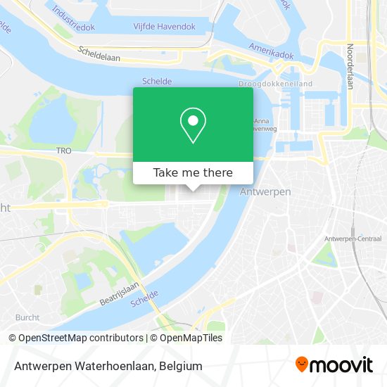 Antwerpen Waterhoenlaan map