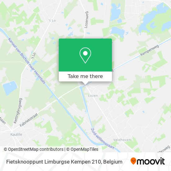 Fietsknooppunt Limburgse Kempen 210 map