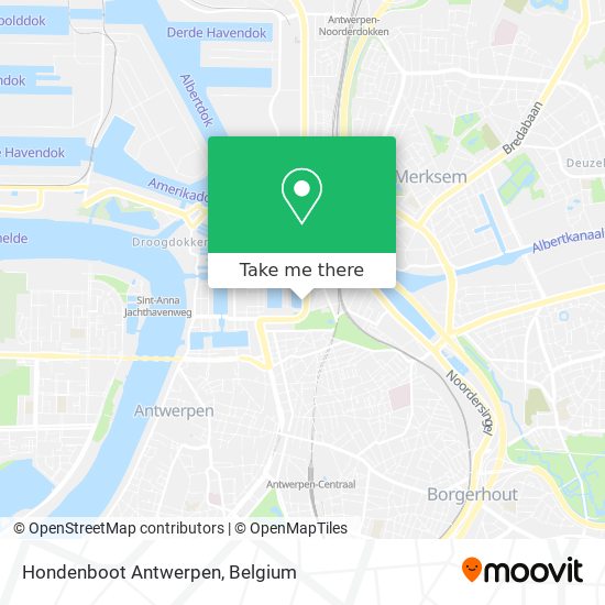 Hondenboot Antwerpen map