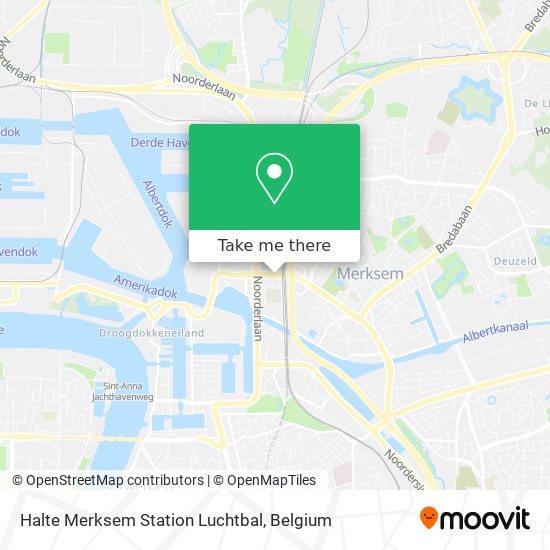 Halte Merksem Station Luchtbal plan