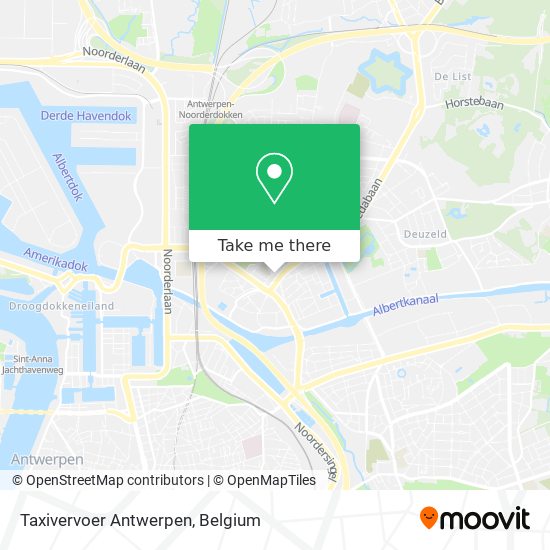 Taxivervoer Antwerpen map