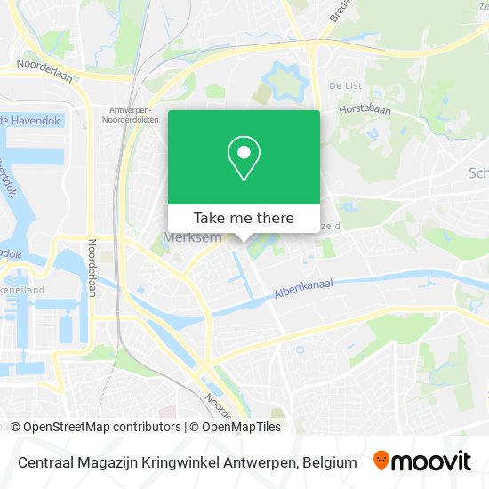Centraal Magazijn Kringwinkel Antwerpen map