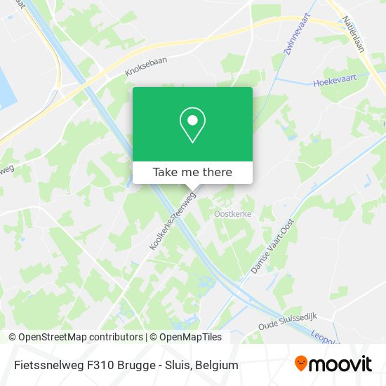 Fietssnelweg F310 Brugge - Sluis map