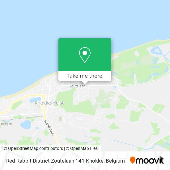 Red Rabbit District Zoutelaan 141 Knokke map