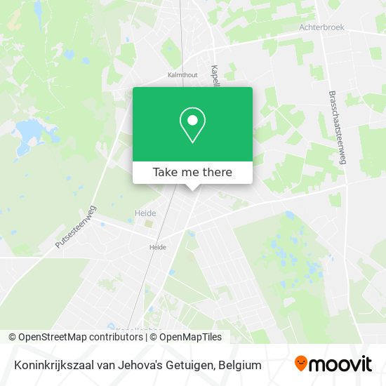 Koninkrijkszaal van Jehova's Getuigen map