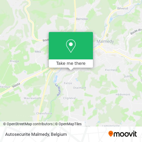 Autosecurite Malmedy map