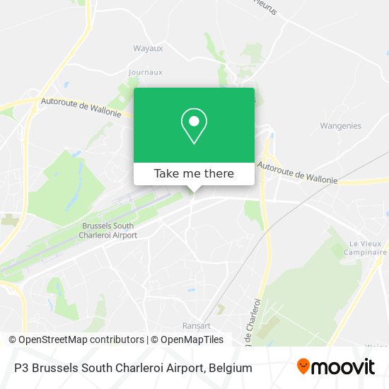 P3 Brussels South Charleroi Airport map