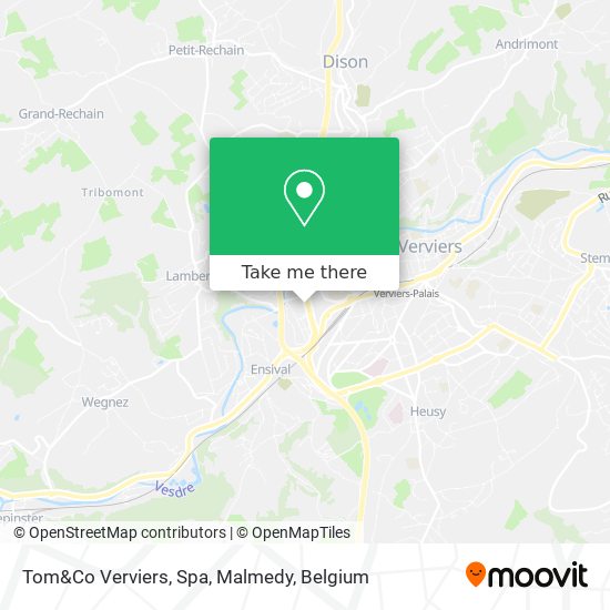 Tom&Co Verviers, Spa, Malmedy map