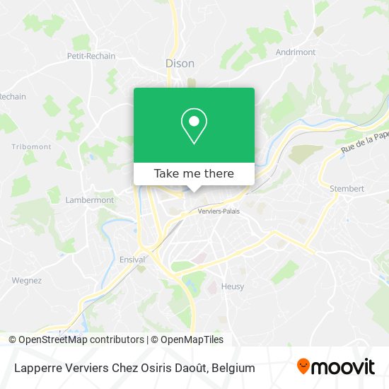 Lapperre Verviers Chez Osiris Daoût map