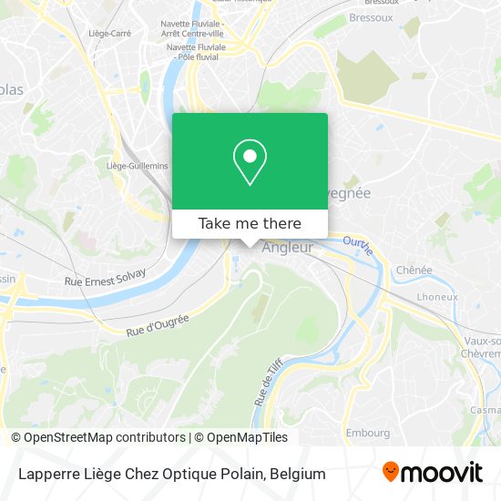 Lapperre Liège Chez Optique Polain map