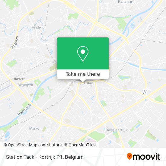 Station Tack - Kortrijk P1 map