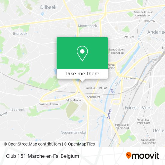 Club 151 Marche-en-Fa map