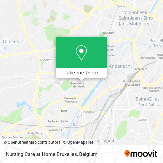 Nursing Care at Home Bruxelles map