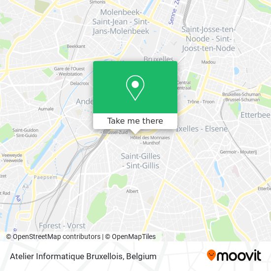 Atelier Informatique Bruxellois map
