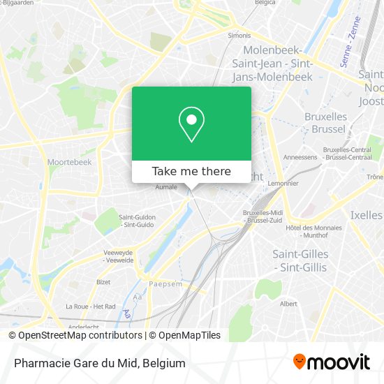 Pharmacie Gare du Mid map