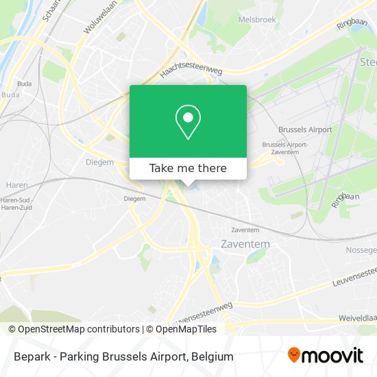 Bepark - Parking Brussels Airport plan