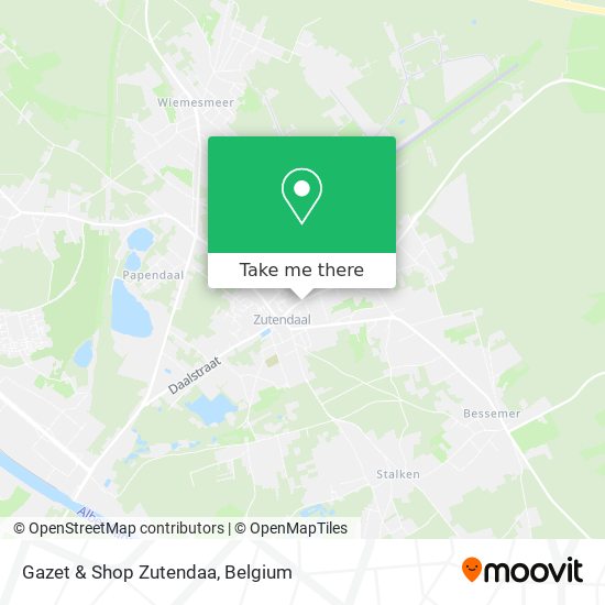 Gazet & Shop Zutendaa map