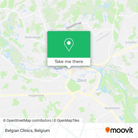 Belgian Clinics map