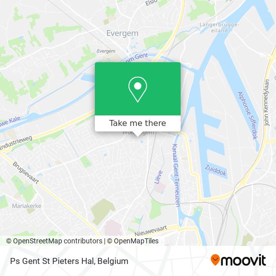 Ps Gent St Pieters Hal map