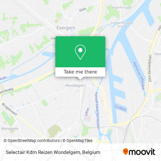 Selectair Kdm Reizen Wondelgem map