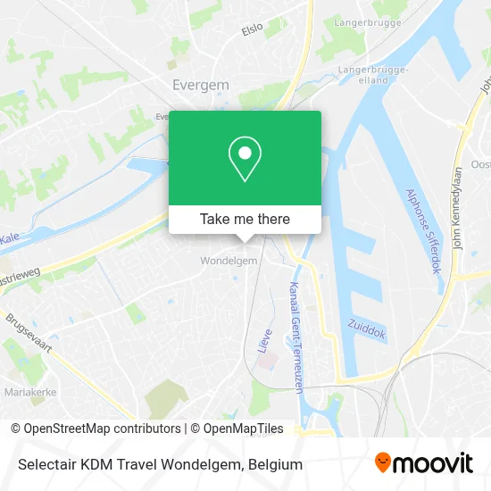 Selectair KDM Travel Wondelgem map