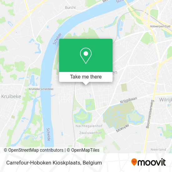 Carrefour-Hoboken Kioskplaats map