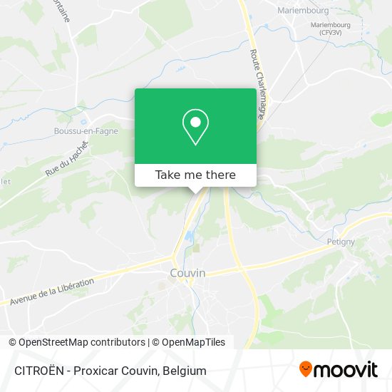 CITROËN - Proxicar Couvin map